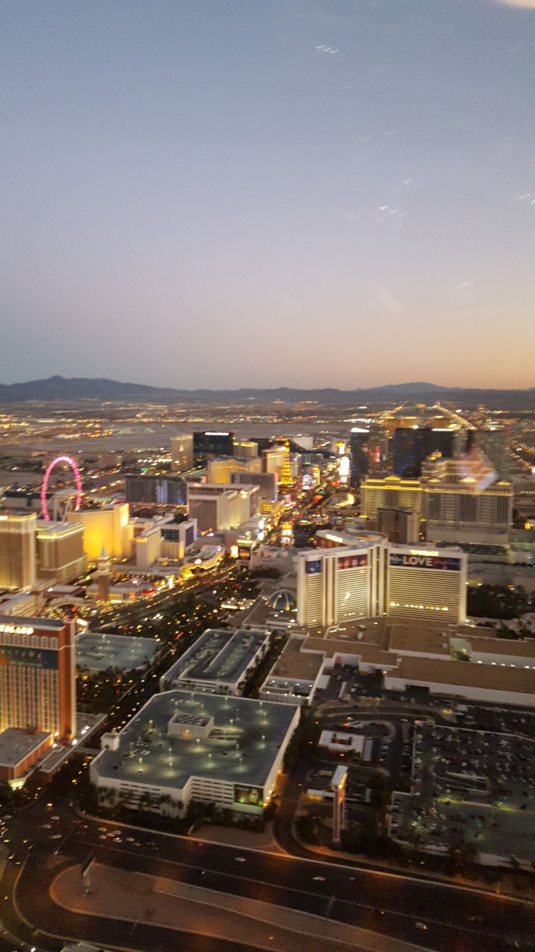 Vegas Strip from a helicopter